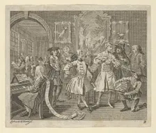 A Rake's Progress, Plate 2, ca. 1800. Creator: Dent