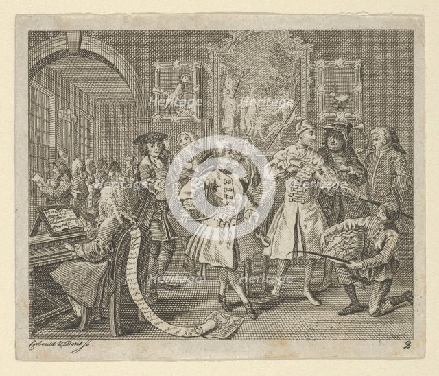 A Rake's Progress, Plate 2, ca. 1800. Creator: Dent.