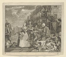 A Rake's Progress, Plate 4, ca. 1800. Creator: Dent