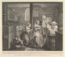 A Rake's Progress, Plate 5, June 25, 1735. Creator: William Hogarth