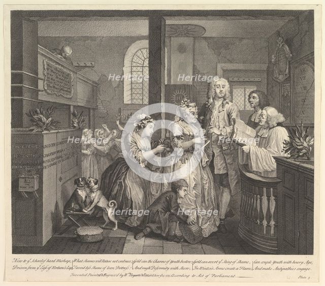 A Rake's Progress, Plate 5, June 25, 1735. Creator: William Hogarth.