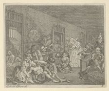 A Rake's Progress, Plate 8, ca. 1800. Creator: Dent