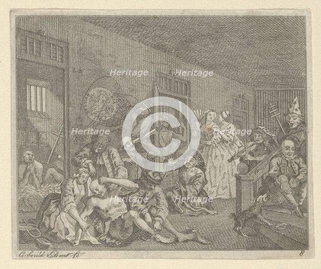 A Rake's Progress, Plate 8, ca. 1800. Creator: Dent.