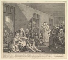 A Rake's Progress, Plate 8, June 25, 1735. Creator: William Hogarth