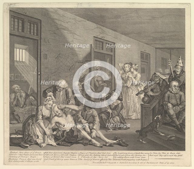 A Rake's Progress, Plate 8, June 25, 1735. Creator: William Hogarth.