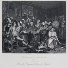 A Rake's Progress: Tavern Scene, 1732-1735. Creator: William Hogarth