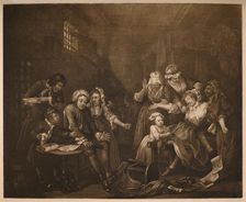 A Rake's Progress - 7: Fleet Prison 1733. Artist: William Hogarth