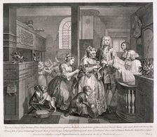 A Rake's Progress 1735; plate V of VIII. Artist: William Hogarth