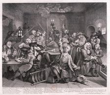 A Rake's Progress 1735; plate VI of VIII. Artist: William Hogarth