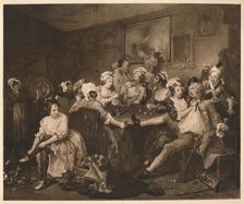 A Rake's Progress - 3: The The Orgy 1733. Artist: William Hogarth