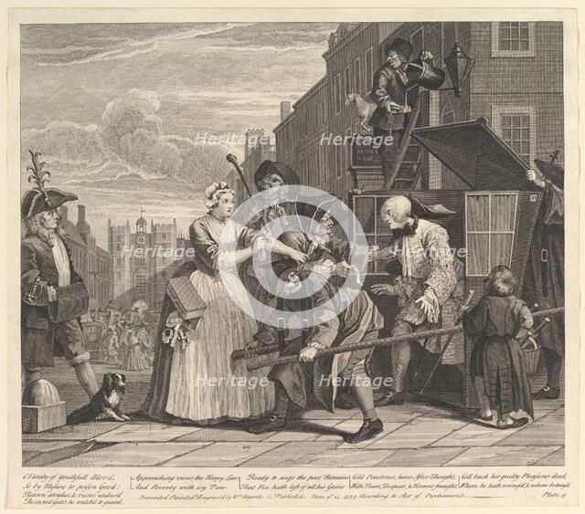 A Rake's Progress, Plate 4, June 25, 1735. Creator: William Hogarth.