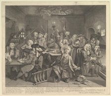 A Rake's Progress, Plate 6, June 25, 1735. Creator: William Hogarth
