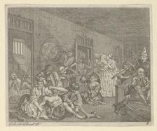 A Rake's Progress, Plate 8, ca. 1800. Creator: Dent