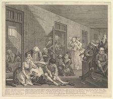 A Rake's Progress, Plate 8, June 25, 1735. Creator: William Hogarth