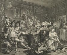 A rake's progress. Plate 3. The tavern scene, 1735. Creator: William Hogarth