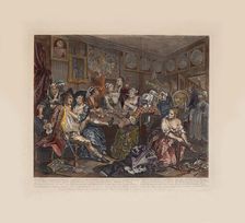 A Rake's Progress, Plate 3: The Tavern Scene, ca 1735. Creator: Hogarth, William (1697-1764)
