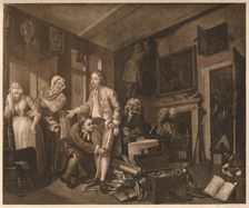 A Rake's Progress'; scene I, 1735. Artist: William Hogarth