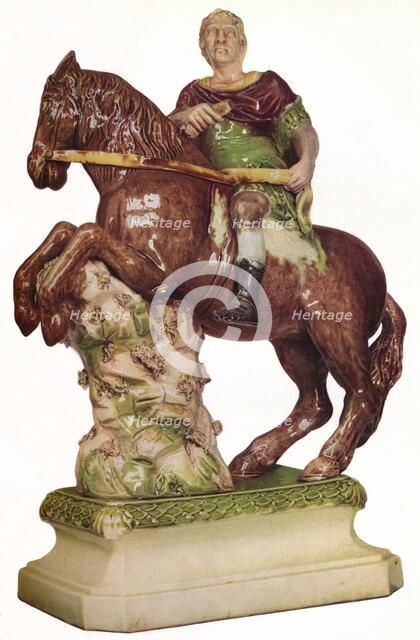 A Ralph Wood equestrian figure of King William III, in the guise of a Roman Emperor, 1785, (1923). Artist: Ralph Wood