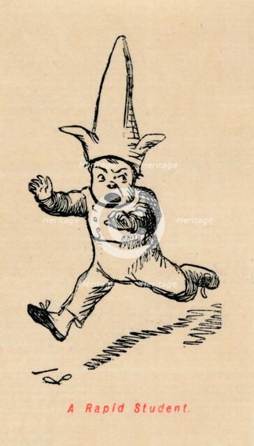 'A Rapid Student', c1860, (1860). Artist: John Leech.