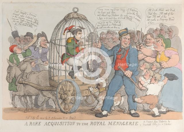 A Rare Acquisition to the Royal Menagerie, July 28, 1815., July 28, 1815. Creator: Thomas Rowlandson.