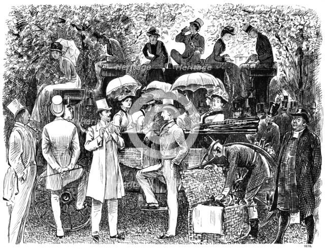 'A Reminiscence of Lord's Cricket Ground (Eton vs Harrow)', 1878 (1891). Artist: George du Maurier