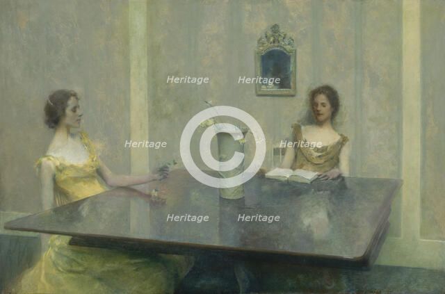 A Reading, 1897. Creator: Thomas W Dewing.