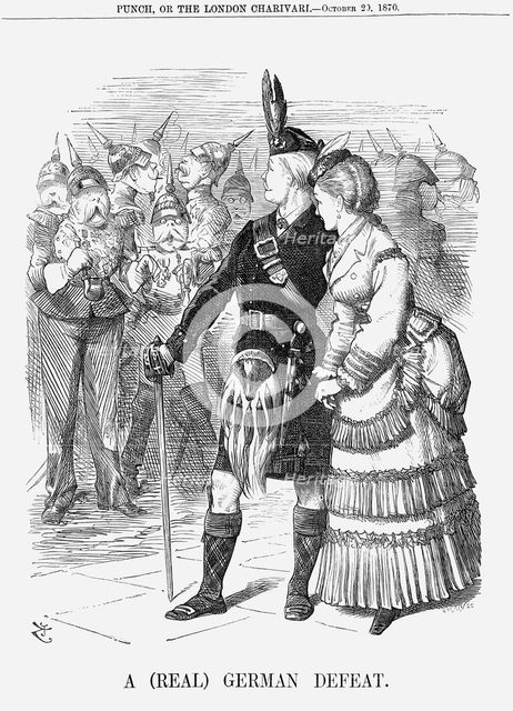 'A (Real) German Defeat', 1870. Creator: Joseph Swain.