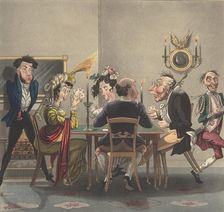 A Real Rubber! At Whist, ca. 1825., ca. 1825. Creator: George Hunt