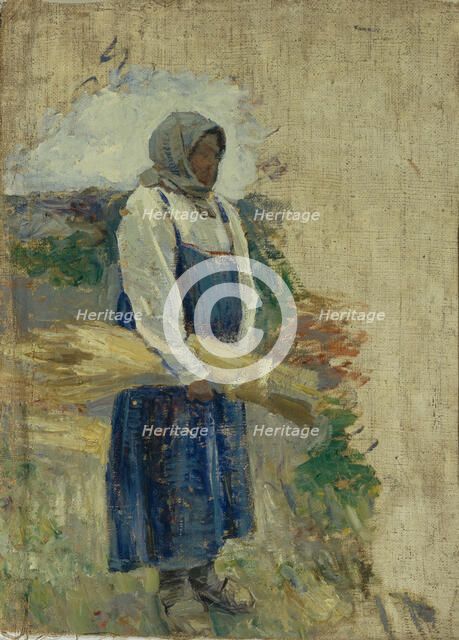 A reaper, 1896. Artist: Borisov-Musatov, Viktor Elpidiforovich (1870-1905)