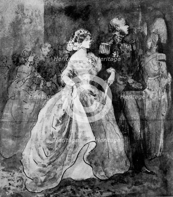 'A Reception at Court', 19th century, (1930).Artist: Constantin Guys