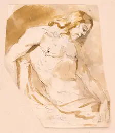 A reclining Christ, 1701/1800. Creator: Unknown