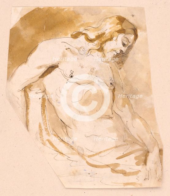 A reclining Christ, 1701/1800. Creator: Unknown.