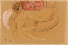 A reclining female nude, 1931. Creator: Cyprian Majernik