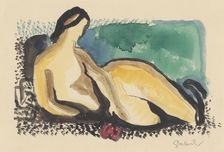 A reclining nude, 1934-1935. Creator: Mikulas Galanda