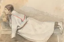 A reclining valet, 1877. Creator: Ladislav Mednyanszky