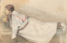 A reclining valet, 1877. Creator: Ladislav Mednyanszky