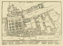 A reduced copy of Fisher's Ground Plan of the Royal Palace of Whitehall, 1680 (1881). Creator: Unknown