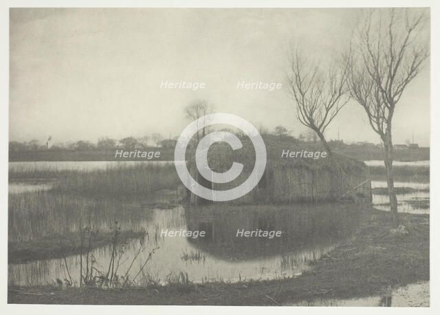 A Reed Boat-House, 1886. Creator: Peter Henry Emerson.