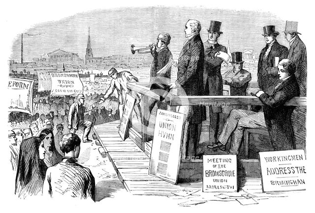 A Reform Act demonstration, Birmingham, West Midlands, c1832 (c1895). Artist: Unknown