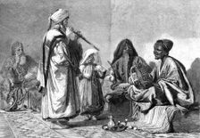 "A Rehearsal, Cairo". By Carl Haag, in the exhibition of the Society of Painters in..., 1861. Creator: H. Harrall