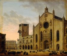 A Religious Procession on the Cathedral Square in Como, 1817