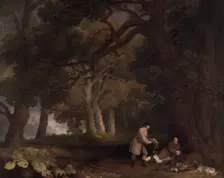A Repose after Shooting, 1770. Creator: George Stubbs