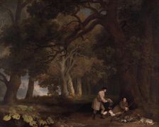A Repose after Shooting, 1770. Creator: George Stubbs