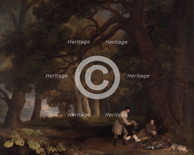 A Repose after Shooting, 1770. Creator: George Stubbs.