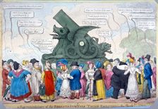 A representation of the Regent's tremendous thing erected in the Park 1816. Artist: Anon