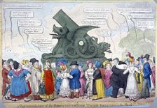 A representation of the Regent's tremendous thing erected in the Park 1816. Artist: Anon