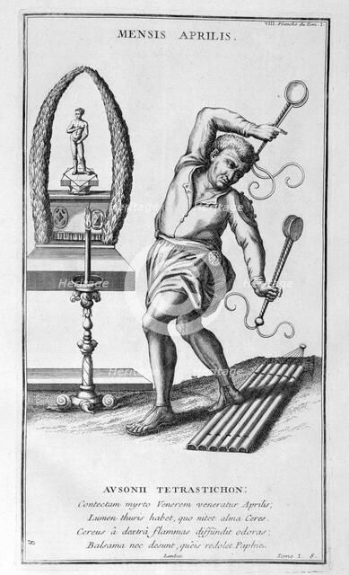 'A representation of April', 1757.  Artist: Bernard de Montfaucon