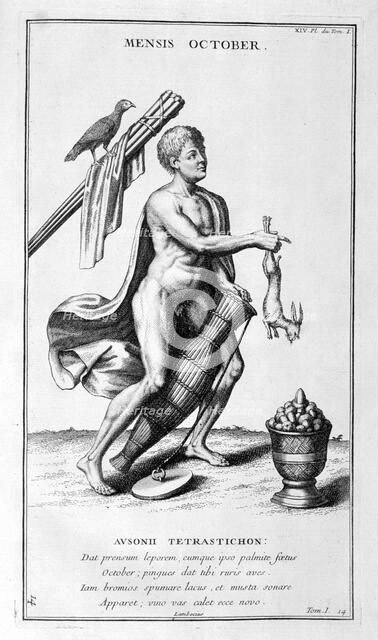 'A representation of October', 1757. Artist: Bernard de Montfaucon