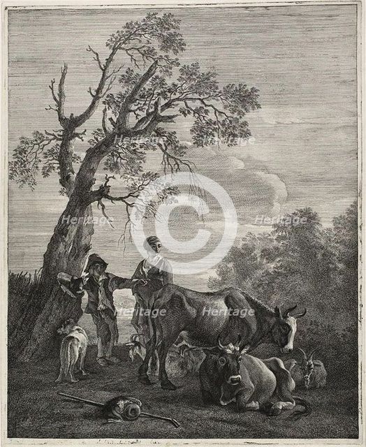A Resting Herd, n.d. Creator: Cornelis de Visscher.