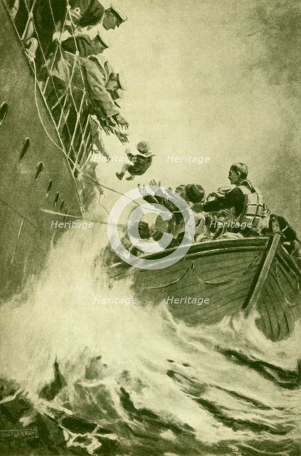 'A Rescue at Sea', c1930. Creator: Unknown.